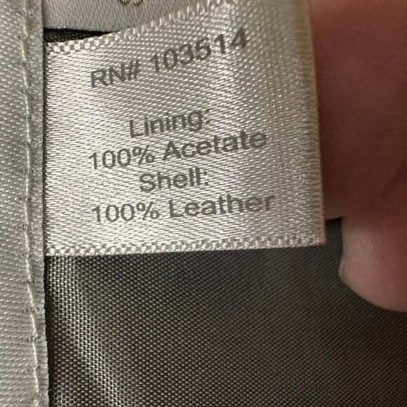 Boston Proper Women's Size 12 Leather Metallic Jacket Lined Crop Gold Evening - Picture 7 of 8